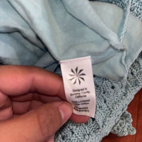 Athleta Womens Knit Lace Skirt S Green Textured Design Elastic Waistband Versati - Picture 8 of 9